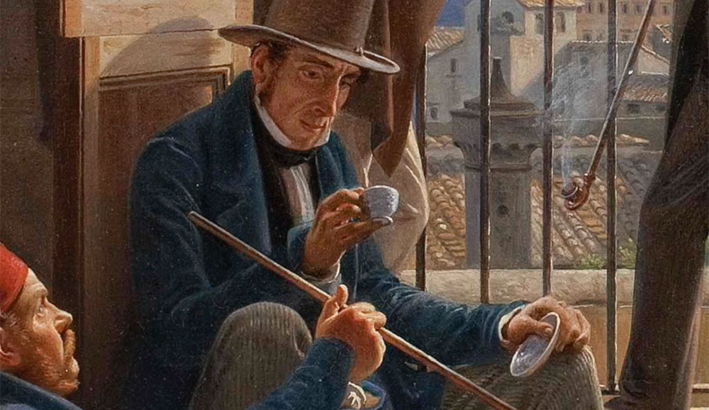 Constantin Hansen Et selskab af danske kunstnere i Rom. (1837)
