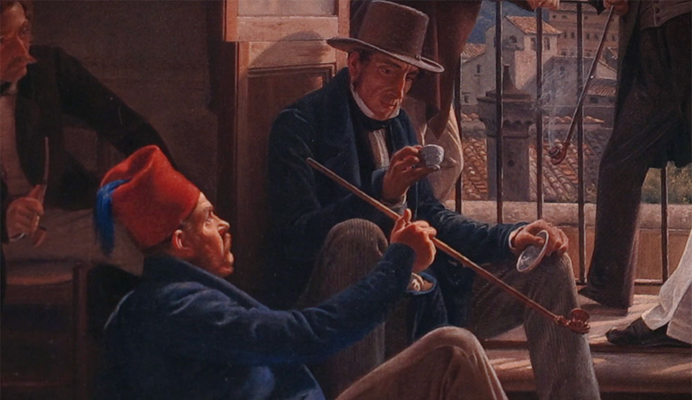 Constantin Hansen Et selskab af danske kunstnere i Rom. (1837)